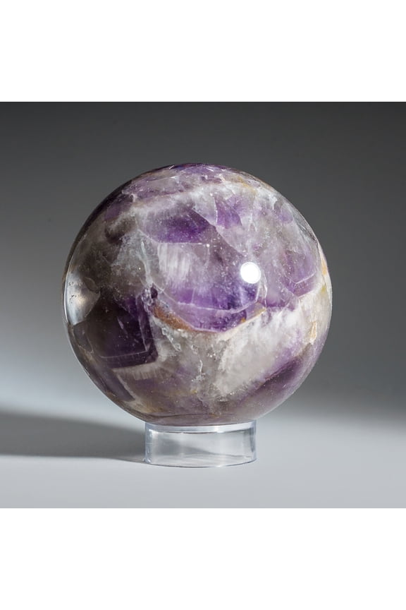 Polished Chevron Amethyst Sphere from Brazil (2.75", 1.4 lbs)