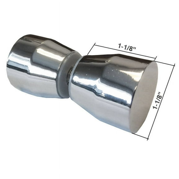 Polished Chrome Back-to-Back Bow-Tie Style Shower Door Handle Knob