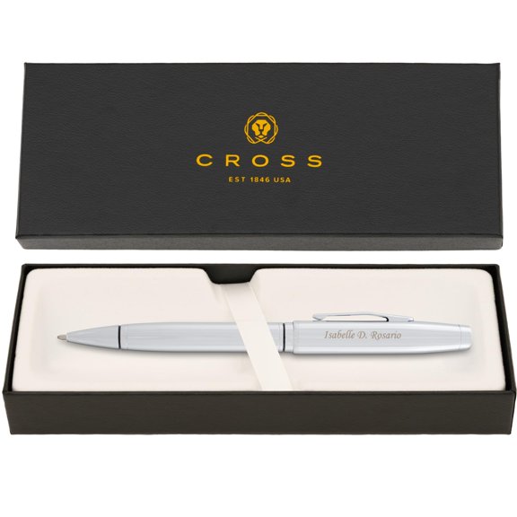 Polished Chrome Ballpoint Pen with Custom Engraving Gift Box