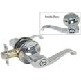 thumbnail image 1 of Polished Chrome Entrance Handle Lever Keyed Entry- Style 835PB, 1 of 3