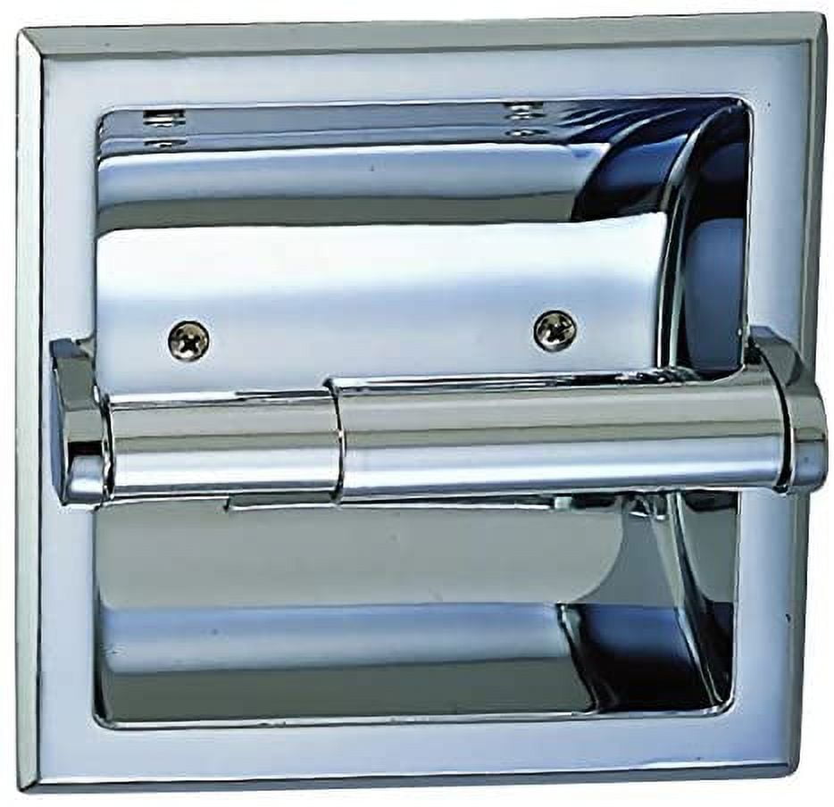 Polished Chrome Recessed Toilet/Tissue Paper Holder All Metal