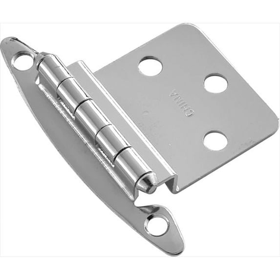Polished Chrome Semi-Concealed Flush Mount 0.37 In. Offset Hinge 2-Pack