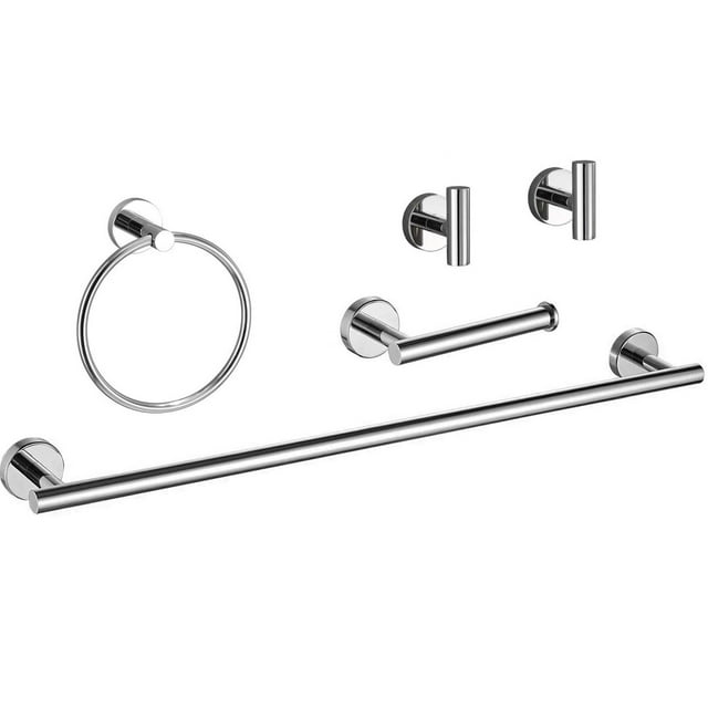 Polished Chrome Towel Bar Set ，24Inch Wall Mounted Bathroom