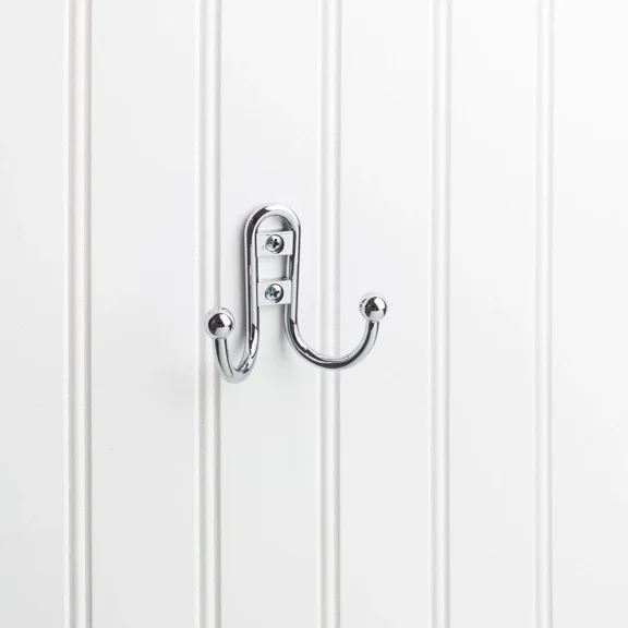 Polished Chrome Wall Mount Hat Coat Rope Hook Towel Holder Cubby Hooks