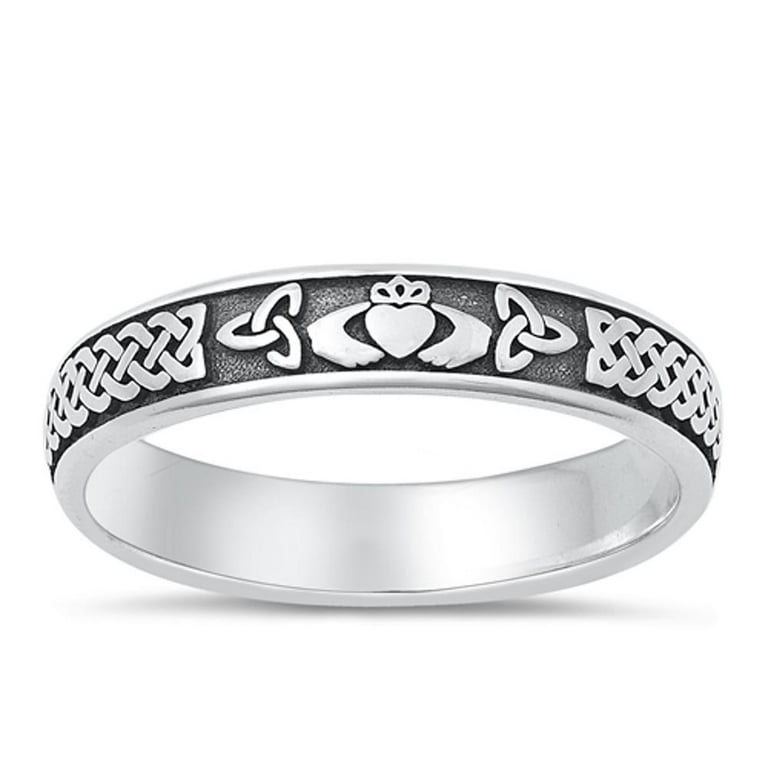 Claddagh Ring Polished Sterling Silver Claddagh Ring Polished Sterling Silver
