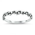 thumbnail image 1 of Polished Cobblestone Texture Pebble Ring .925 Sterling Silver Band Jewelry Female Male Size 10, 1 of 4