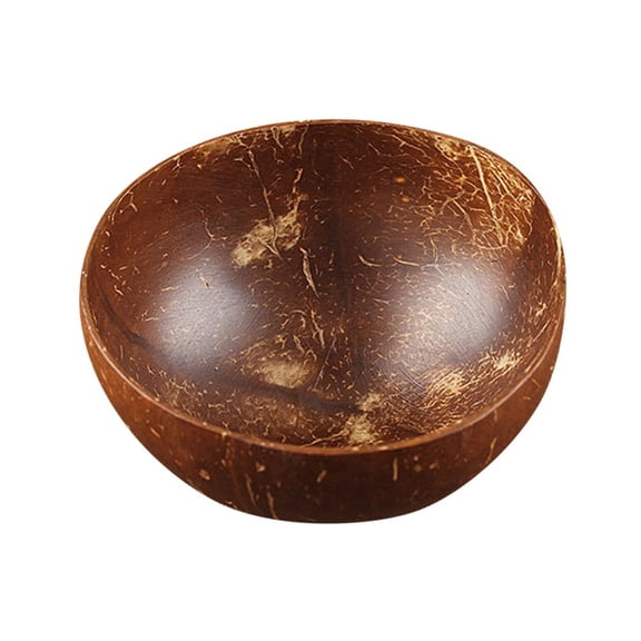 Polished Coconut Shell Bowl, 13 Cm Diameter X 6 Cm Height, 400 ML Handmade Serving Bowl For Salads,Ice Cream And Desserts,Kitchen Dinnerware