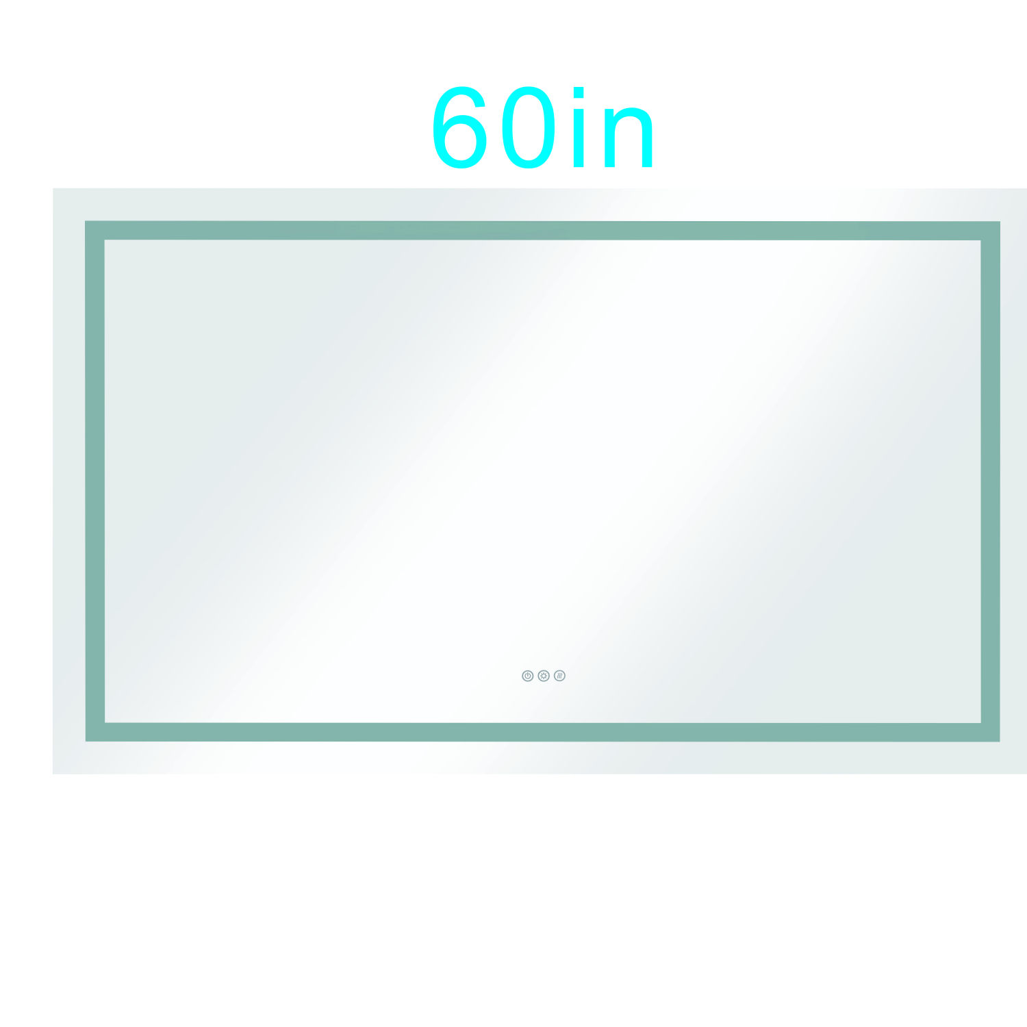 Polished Crystal Frameless LED Bathroom Vanity Mirror - 60 Inch Smart ...