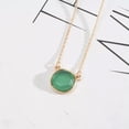 thumbnail image 1 of Polished Faceted Emerald Natural Stone Pendant Choker Necklace Chic Custom Jewel, 1 of 3