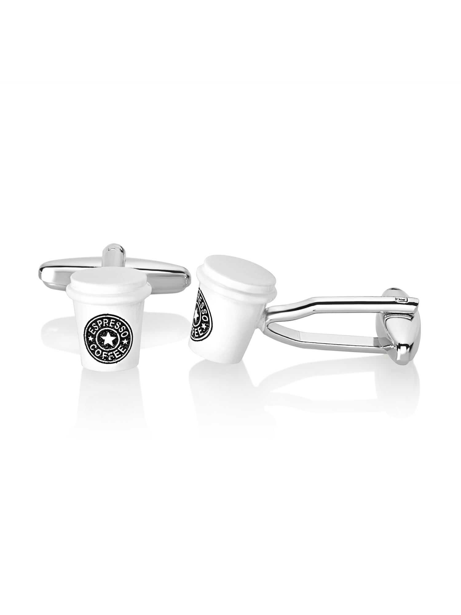 WEST COAST JEWELRY Polished Finish Espresso Coffee Cup Cufflinks (11mm)