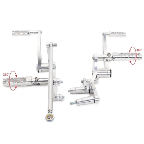 Polished Forward Controls Roating Foot Pegs for Harley Davidson Street Bob FXBB/Low Rider FXLR 2018 2019 2020 2021