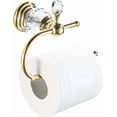 thumbnail image 1 of Polished Gold Toilet Paper Holder, Brass Crystal Tissue Holder Bathroom Accessories Wall Mounted, 1 of 4