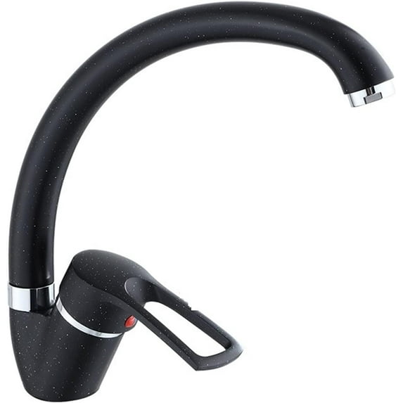 Polished Kitchen Basin Faucet Cold and Hot Chrome Black 360 Rotating Single Handle Torneira Home Deck Mounted Water Mixer Tap Faucet