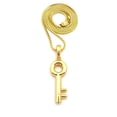 thumbnail image 1 of Polished Lever Lock Key Pendant w/2mm 24" Box Chain Necklace, Gold-Tone, 1 of 4