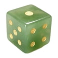 thumbnail image 1 of Polished Natural Crystal Dice, 6-Sided Gold Pips Dice Games Healing Crystal Dice Decor for Divination Tarot Table Board Game Ornament 1pc, 1 of 6