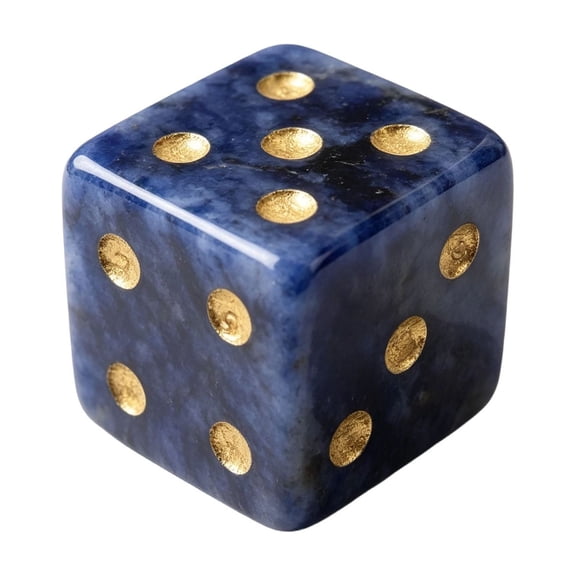 Polished Natural Crystal Dice 6-Sided Pips for Divination Tarot Table Board Game Ornament Decor Accessory Piece Gift
