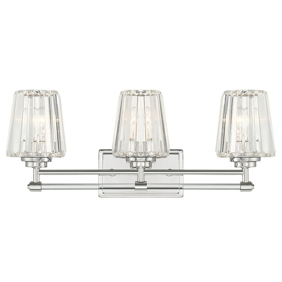 Polished Nickel Three Light Bathroom Vanity from the Garnet Collection