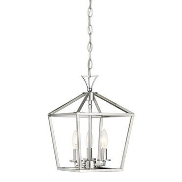 Polished Nickel Three Light Pendant from the Townsend Collection