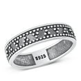 thumbnail image 1 of Polished Oxidized Ring .925 Sterling Silver Bali Style Band Jewelry Female Male Unisex Size 5, 1 of 4