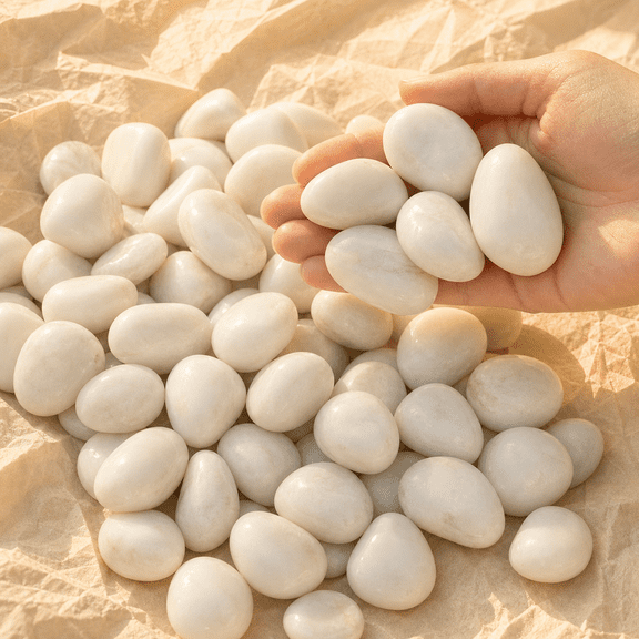Polished Pebbles Decorative Stones 1-2 Inch 40 Pounds Landscaping Aquarium Garden Use