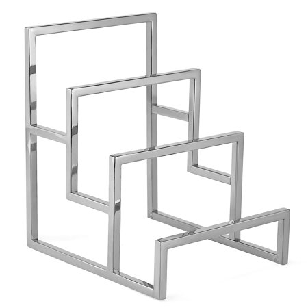 Polished Purse Display Stand Silver Wallet Display Stand,3-Layer Purse Organizer for Closet Wallet Display Rack, Stainless Steel Clutch Holder Retail Store