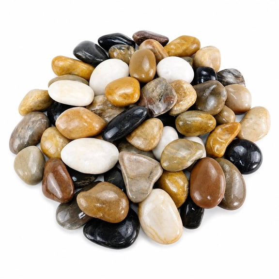 Polished River Rocks 2 to 3 Inch Decorative Pebbles 38 lbs