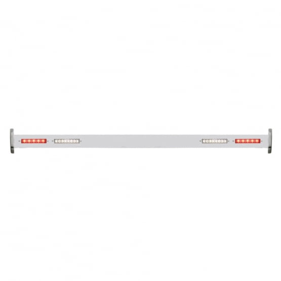Polished SS Spreader Bar With White And Red LED Lights, Rear For 1932 Ford Car