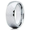 thumbnail image 1 of Silly Kings Jewelry 8mm Tungsten Wedding Band Faceted Design Tungsten Ring Tungsten Carbide Band (6), 1 of 3