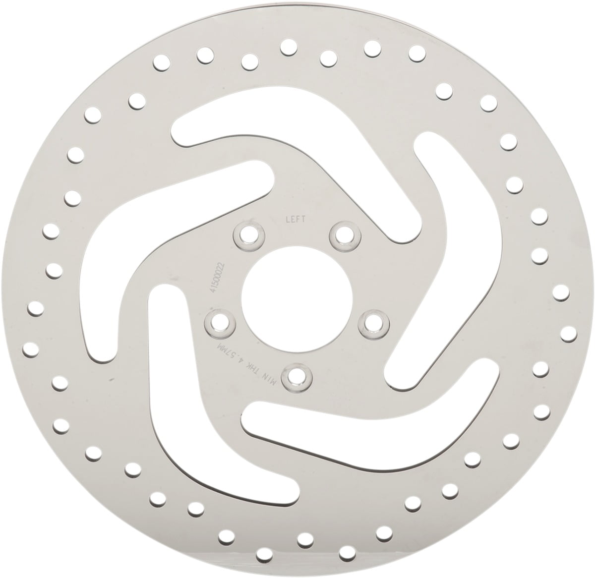 Polished Stainless Front Brake Rotors 11.8"