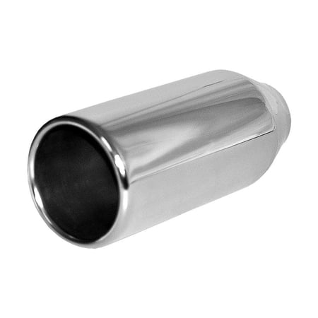 Polished Stainless Rolled Straight Pencil Tip 3" IN 4" Out 9" Overall