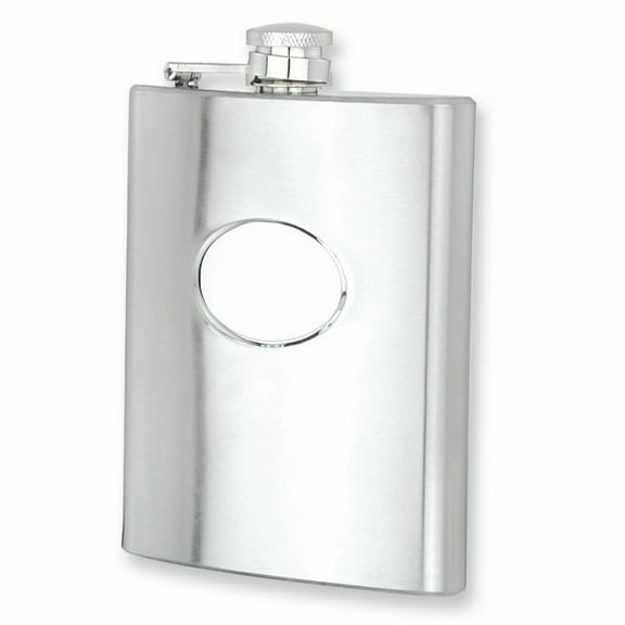 Polished Stainless Steel 8oz Hip Flask GP2729
