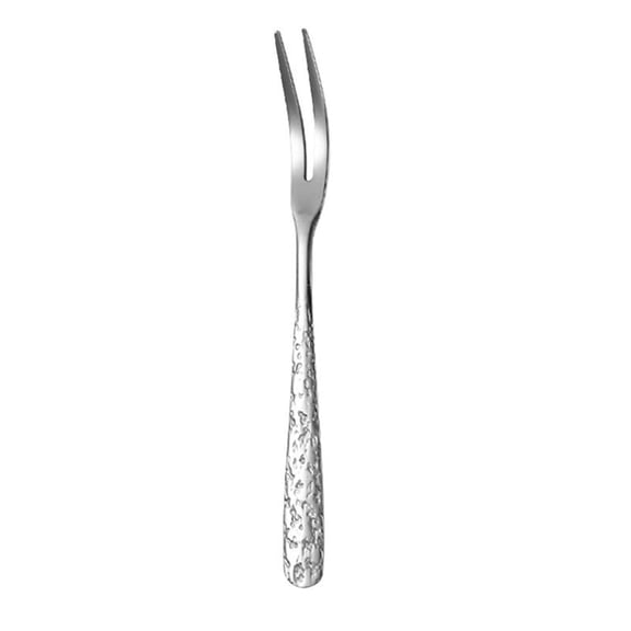 Polished Stainless Steel Two Prong Dessert Fruit Fork High Quality For Home Kitchen Party Appetizer 10 Pack(Silver)