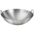 thumbnail image 1 of Polished Stainless Steel Wok, Round Bottom Wok with Handles,Dual Handled Round Bottom Traditional Cooking Pot,Stainless Steel Round Bottom Wok for Kitchen Home Restaurant(Grey), 1 of 9