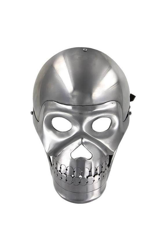 Polished Street King Jungle Steel Face Mask Hand Forged Mild Steel Armor for Costume, Paintball & Airsoft