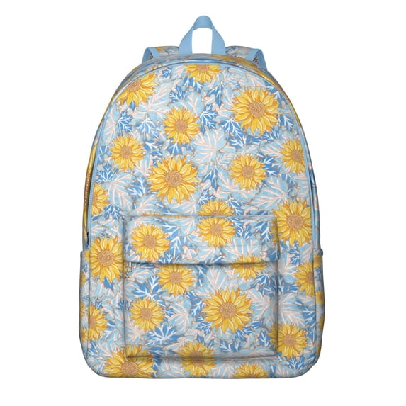 Polished Sunflower Design Backpack with Padded Computer Pocket, Reliable School and Work Companion, Comfortable Carry, Appreciated Gift