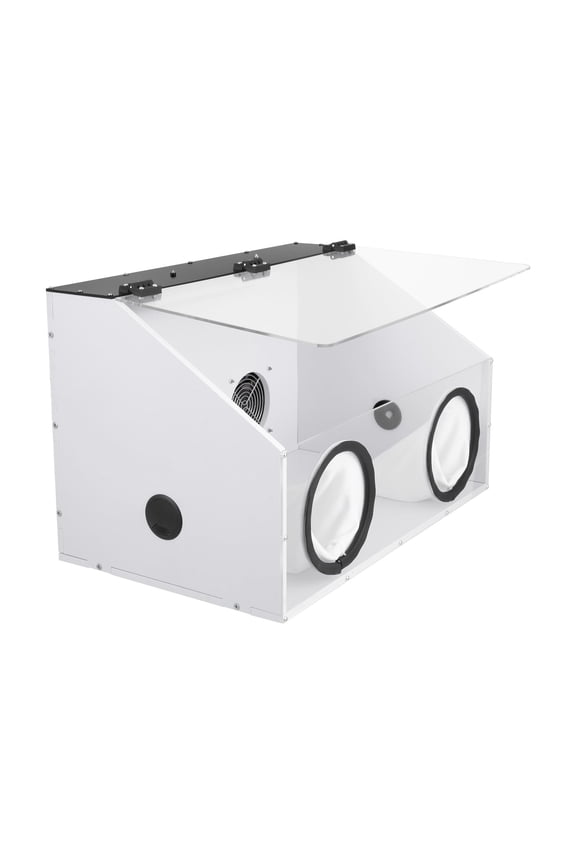 Polisher Dust Box Fully Enclosed Acrylic Dust-Proof Enclosure Grinding Table Dust Box with Two Holes