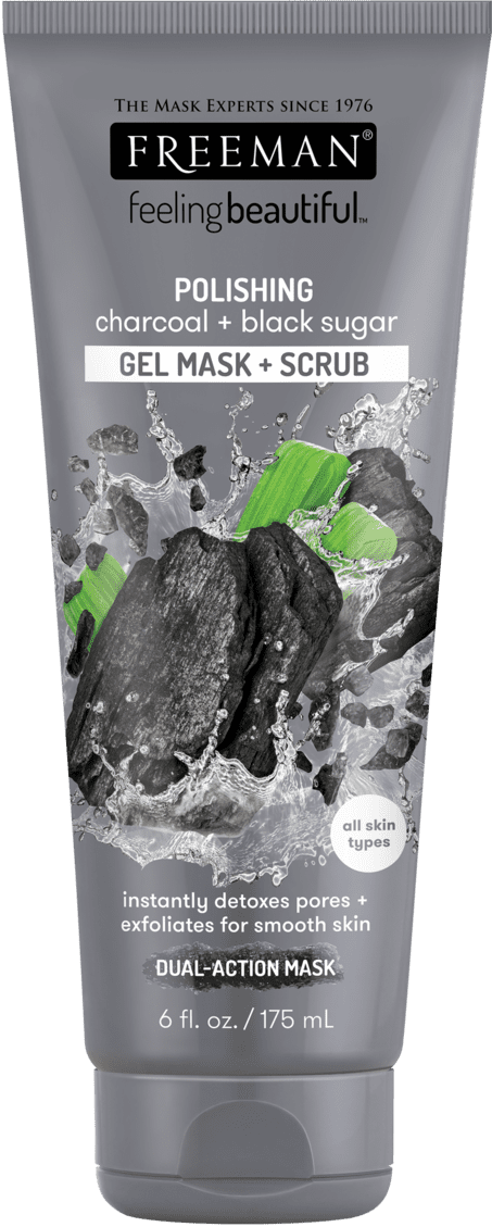 Freeman Feeling Beautiful Polishing Mask, Charcoal & Black Sugar, 6 Fl Oz