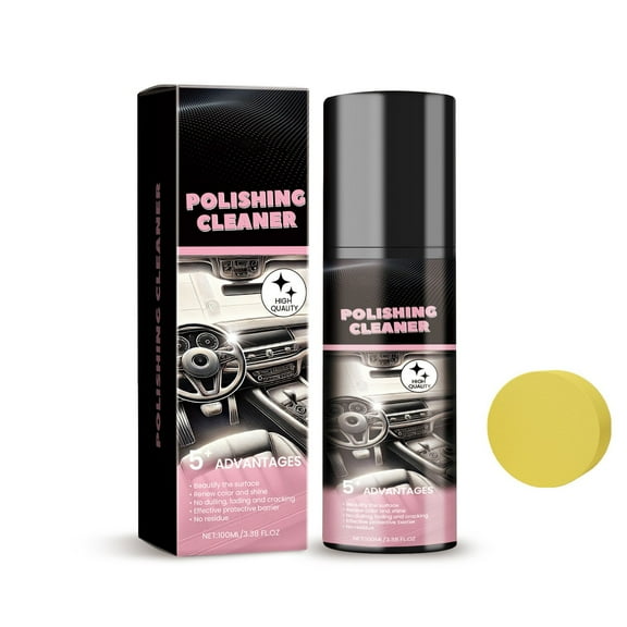 Polishing Cleaner,Car Cleaner Interior,Car Cleaning Kit,Car Interior Cleaner - Car Detailing Kit Interior Cleaner,Polisher for Car Detailing,Interior Multi-Purpose Car Cleaner 100Ml(C)