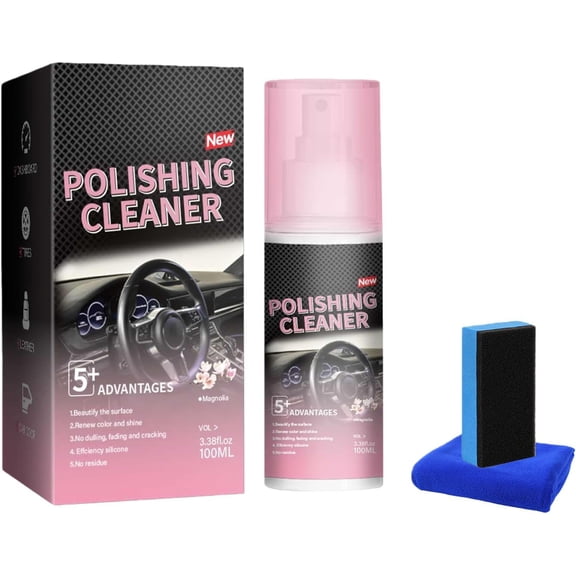 Polishing Cleaner Car Interior, Car-Interior-Cleaner, All Purpose Car Interior Detailer and Protectant, Dashboard Cleaner for Home Office Travel, Easy to Use