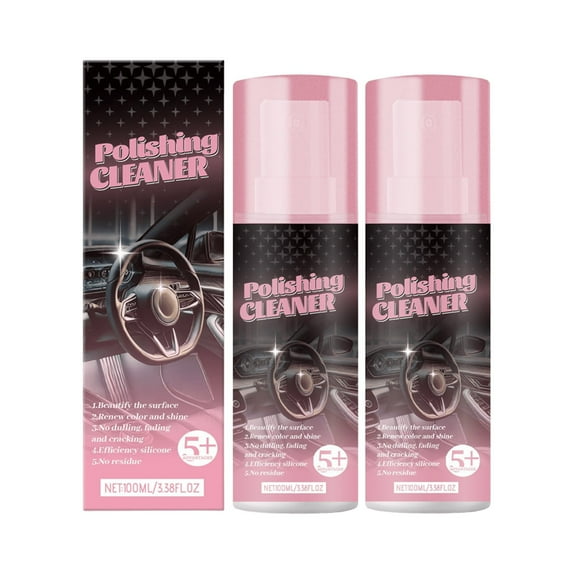 Polishing Cleaner Car Interior Spray, 2025 New Polishing Cleaner Car Interior, Car Interior Protectant Spray for Interior Detailing, Rubber, Leather (2 pcs)