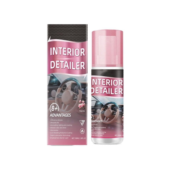 Polishing Cleaner Car Interior Spray, 2026 Advanced Formula Detailer for Dashboard, Leather Seats, Plastic & Rubber Surfaces, Powerful Protective Coating with No Sticky Residue