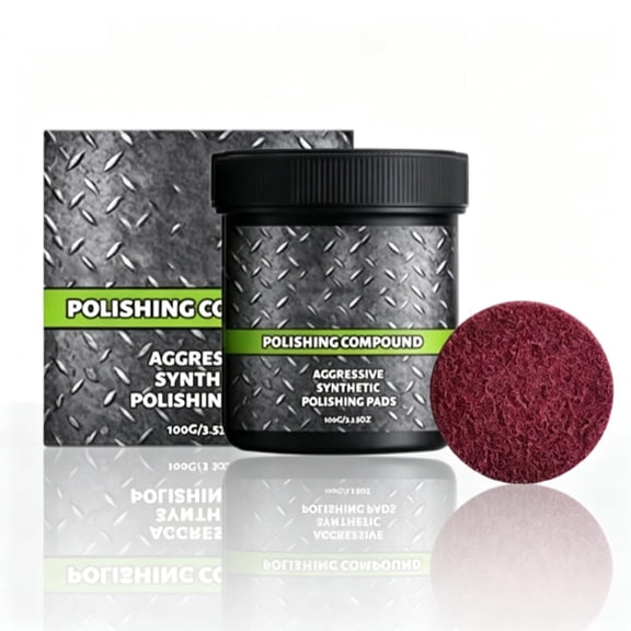 Polishing Compound, All-In-One Surface Restoration Polish With Pad, Instant Furniture Scratch & Scuff Repair Agent, For Metal Stone Wood Countertops