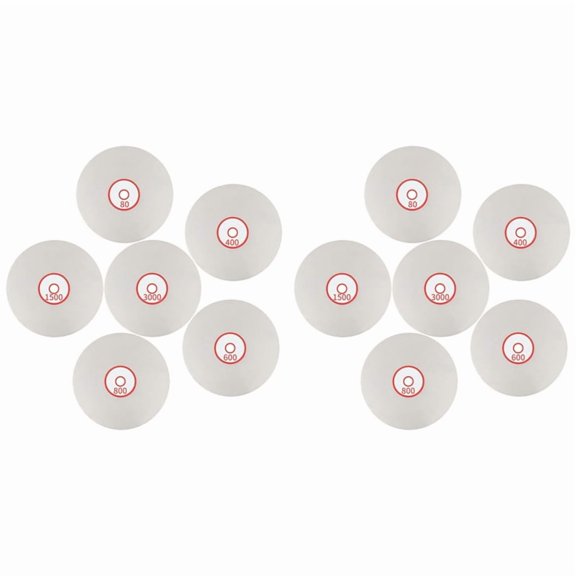 Polishing Disc Set 12 PCS, 6Inch Flat Lap 80/400/600/800/1500/3000 Grit Wheel Lapping Grinding Disc Tool