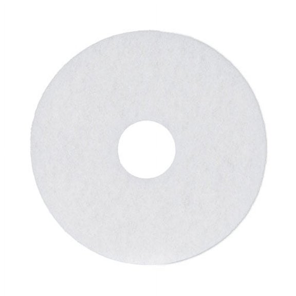 Polishing Floor Pads, 13" Diameter, White, 5/carton | Bundle of 10 Cartons