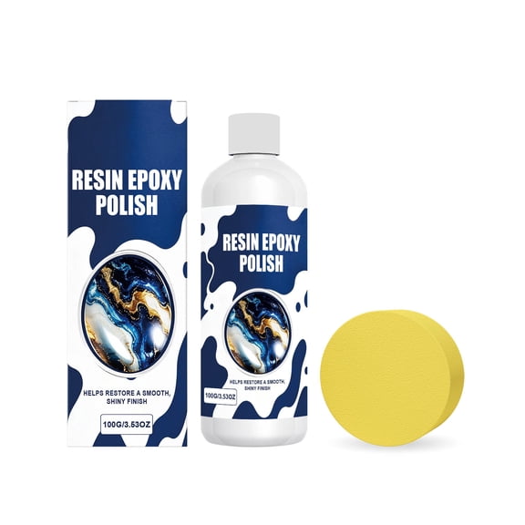 Polishing Kit, Epoxy Resin Repair, Scratch Removal with Sponge, Polishing Compound for Furniture, Resin Polisher for Home and Kitchen Multicolor