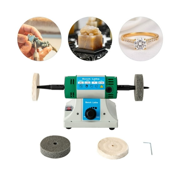 Polishing Machine, Desktop Lathe Grinding Machine, Jewelry Metal Jade Polishing Table Variable Speed Adjustable Polishing Motor ,Powerhouse Performance