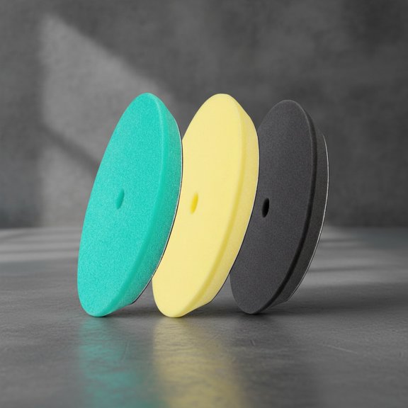 Polishing Pads for Orbital Sander, Hook and Loop Foam Buffer Pad Set for Cutting, Compounding, Polishing and Waxing