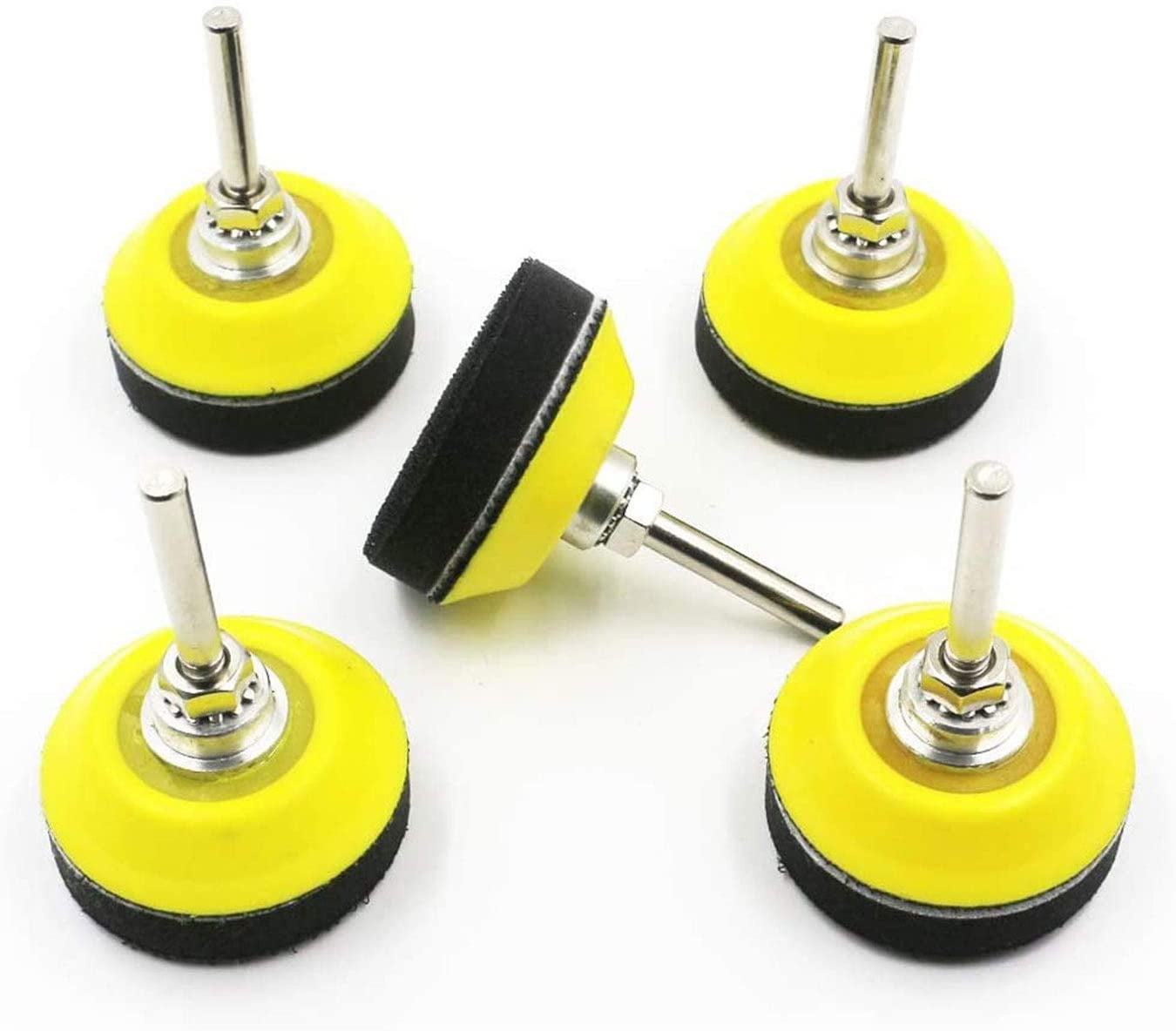 Polishing Sanding Pad 5pcs Drill Pad with Hook and Loop Closure Bone Hook and Loop Pad 50mm with 1 4 Inch Shank Drill Bit Attachment and Foam Polishing Pad Walmart
