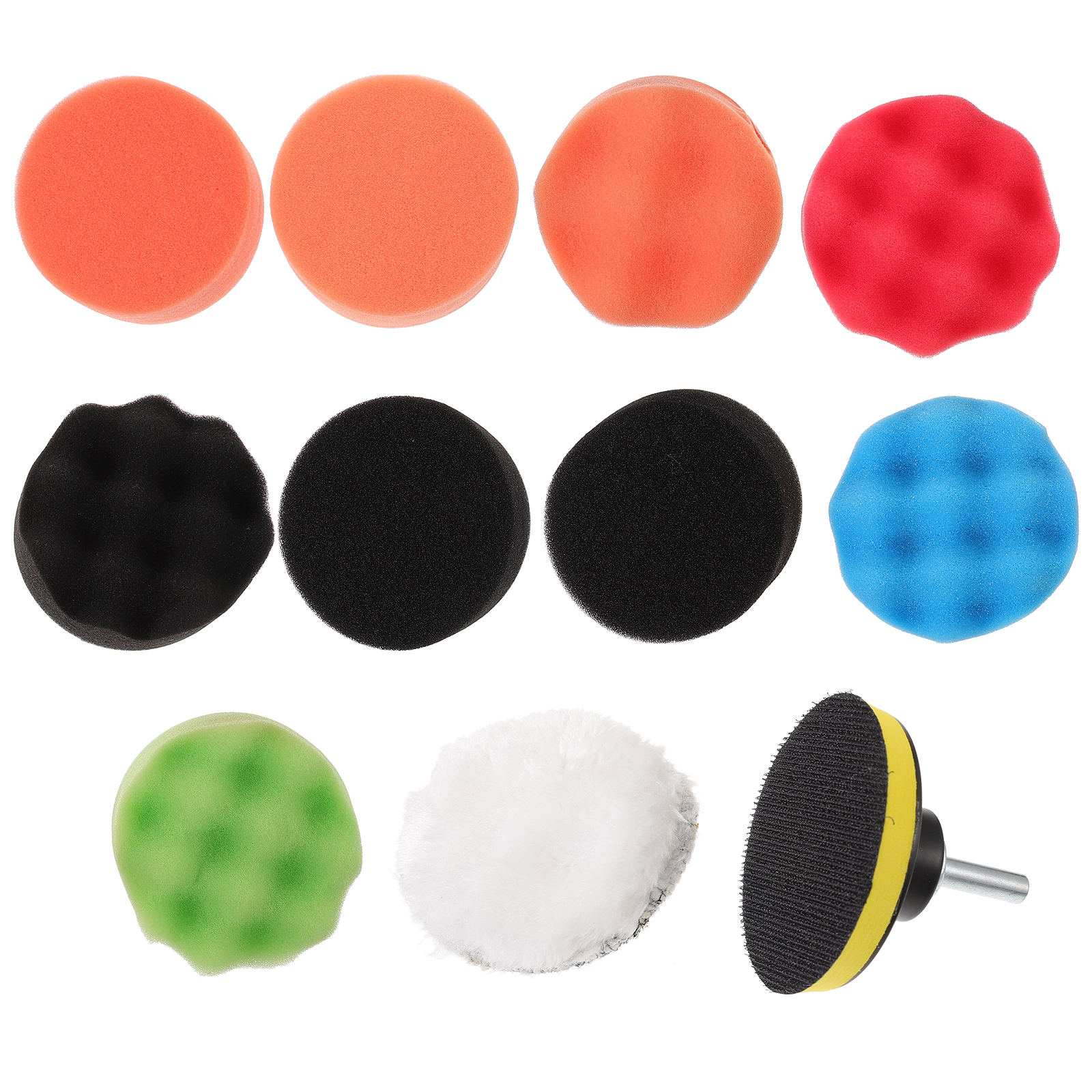 Brandonz Car Buffer Drill Attachment Foam Polishing Pad Set 3 Inch