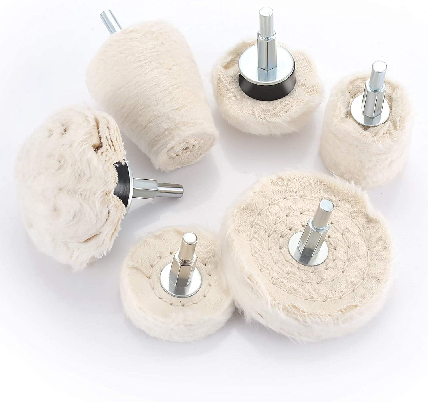 Polishing Wheel for Drill, Buffing Attachment 6 Pcs Brush Set Conical